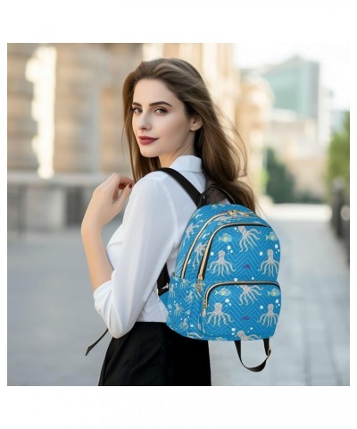 Fashion Backpack Mini Backpack Purse Casual Daily Backpack Octopus for Travel for College Work Small $15.58 Backpacks