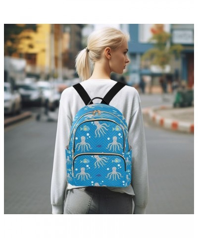 Fashion Backpack Mini Backpack Purse Casual Daily Backpack Octopus for Travel for College Work Small $15.58 Backpacks