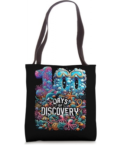 School 100 Days Of Discovery Scuba Mask Tee, Back To School Tote Bag $12.37 Totes