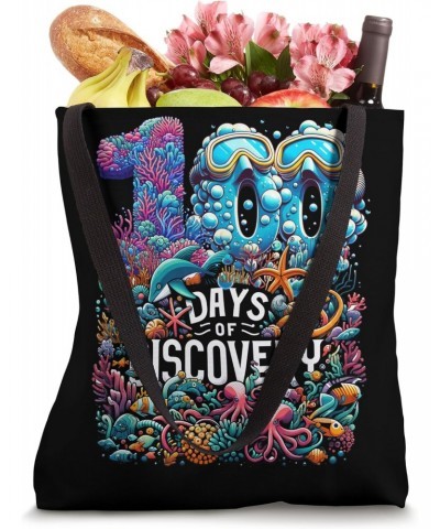 School 100 Days Of Discovery Scuba Mask Tee, Back To School Tote Bag $12.37 Totes