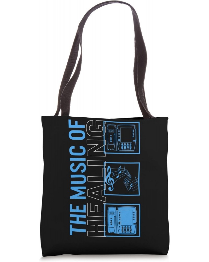 Funny Registered Nurse RN Music Of Healing, Alaris IV Pump B Tote Bag $11.73 Totes