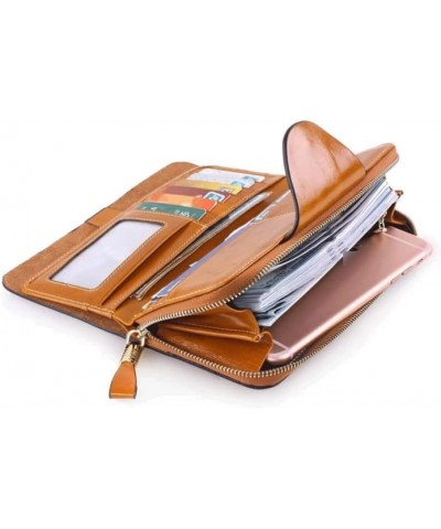 Wallet Vintage Women's Leather Wallet Unisex Long Card Holder Fashion Classic Coin Purses Large Capacity Coins Pocket Tear-Re...