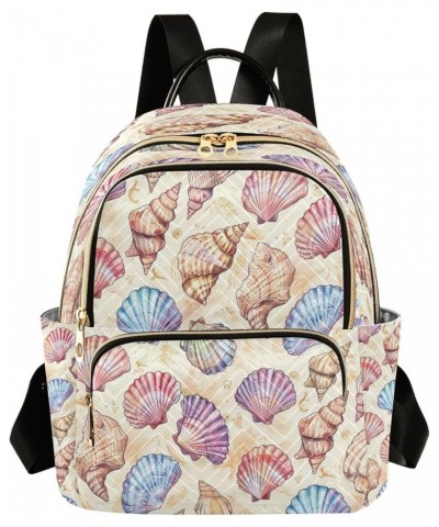 Funny Seashell Ocean Women Backpack Purse Ladies Fashion Shoulder Bag Daypack Travel Bag 7.5L Medium $13.33 Backpacks