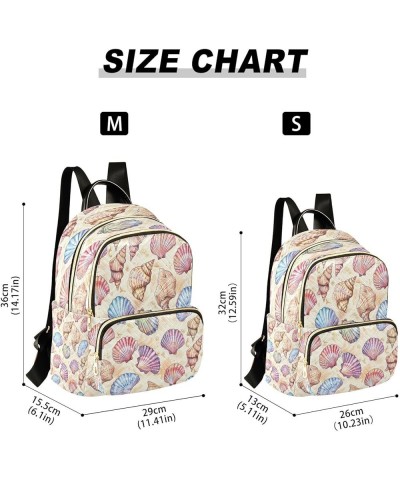 Funny Seashell Ocean Women Backpack Purse Ladies Fashion Shoulder Bag Daypack Travel Bag 7.5L Medium $13.33 Backpacks