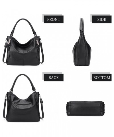 Purses for Women Shoulder Handbag Large Hobo Tote Bag with Small Purse (Z-Black-CM) $18.00 Totes