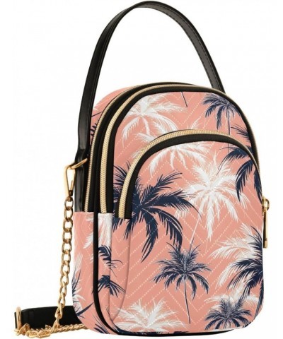 Tropical Palm Trees Pink Small Crossbody Bags for Women Cell Phone Shoulder Purse Handbags Wallet 21217610 $15.11 Crossbody Bags