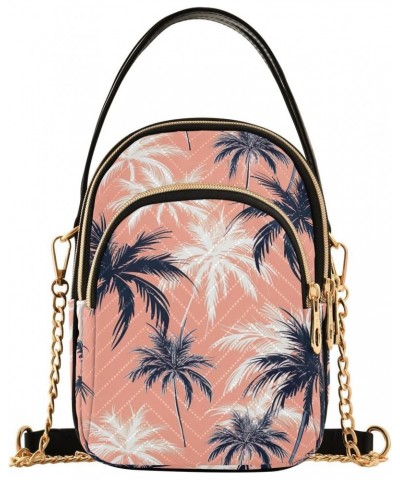 Tropical Palm Trees Pink Small Crossbody Bags for Women Cell Phone Shoulder Purse Handbags Wallet 21217610 $15.11 Crossbody Bags