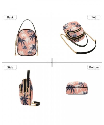 Tropical Palm Trees Pink Small Crossbody Bags for Women Cell Phone Shoulder Purse Handbags Wallet 21217610 $15.11 Crossbody Bags