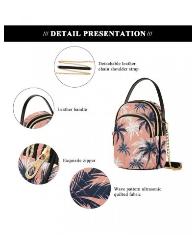 Tropical Palm Trees Pink Small Crossbody Bags for Women Cell Phone Shoulder Purse Handbags Wallet 21217610 $15.11 Crossbody Bags