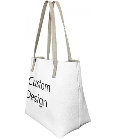 Big Capacity Leather Tote Bag for Women Top Handle Purse Bucket Handbag Customizable $25.00 Totes