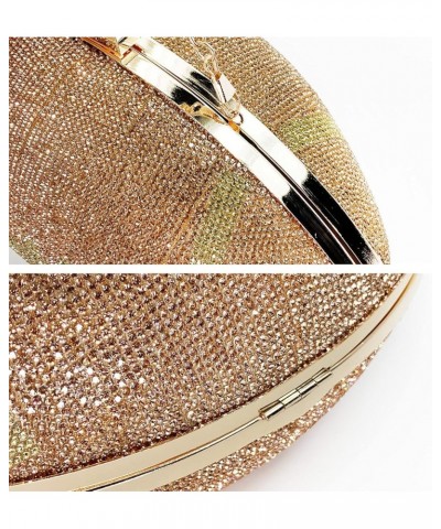 Women Football Shape Rhinestone Evening Clutch Purse Bling Glitter Wedding Party Handbags Pink $21.23 Evening Bags