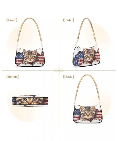 Shoulder Bags for Women American US Flag Independence Day Patriotic Hobo Tote Handbag Small Clutch Purse with Zipper Closure ...