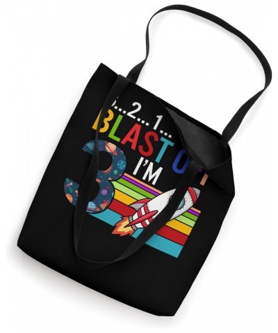 Out Space 3 2 1 Blast Off I'm 3 For 3rd Birthday Toddler Ast Tote Bag $16.71 Totes