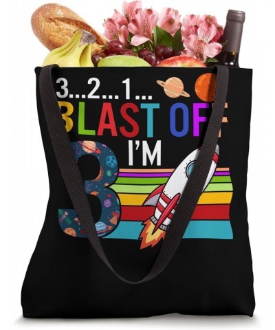 Out Space 3 2 1 Blast Off I'm 3 For 3rd Birthday Toddler Ast Tote Bag $16.71 Totes