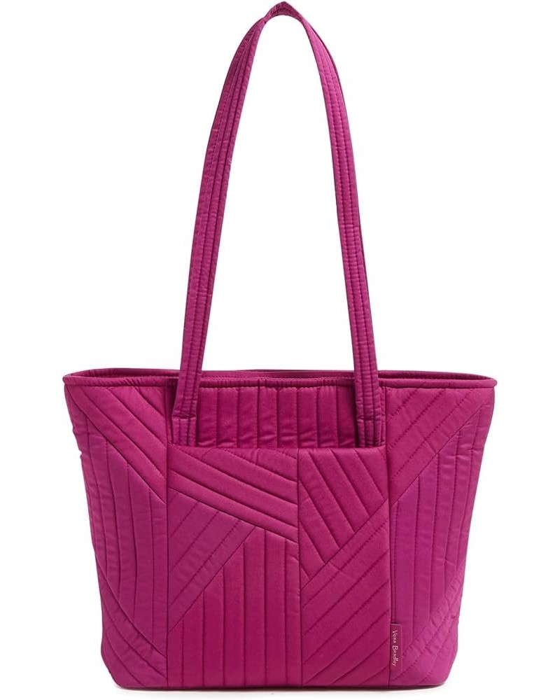 Womens Cotton Small Vera Tote Bag Dark Raspberry $35.36 Totes