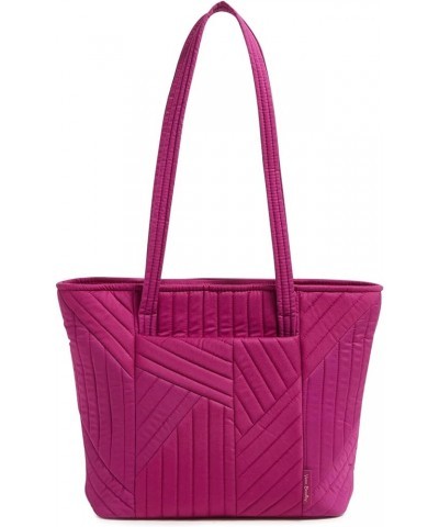 Womens Cotton Small Vera Tote Bag Dark Raspberry $35.36 Totes