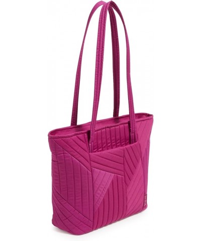 Womens Cotton Small Vera Tote Bag Dark Raspberry $35.36 Totes