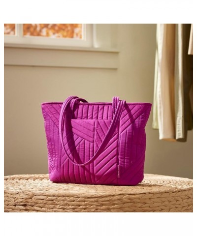 Womens Cotton Small Vera Tote Bag Dark Raspberry $35.36 Totes