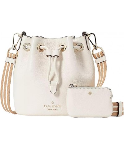 Women's Rosie Pebbled Leather Mini Bucket Bag, Parchment $61.91 Crossbody Bags