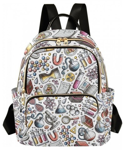 Cartoon Cute Science Colorful Backpack for Women Shoulder Bag Lightweight Mini Backpack Casual Daypack Back Pack for Travel S...