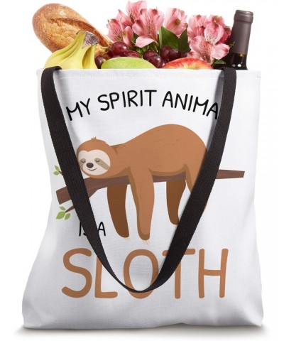 My Spirit Animal Is A Sloth For Girls Funny Sloth Gifts Tote Bag $11.49 Totes