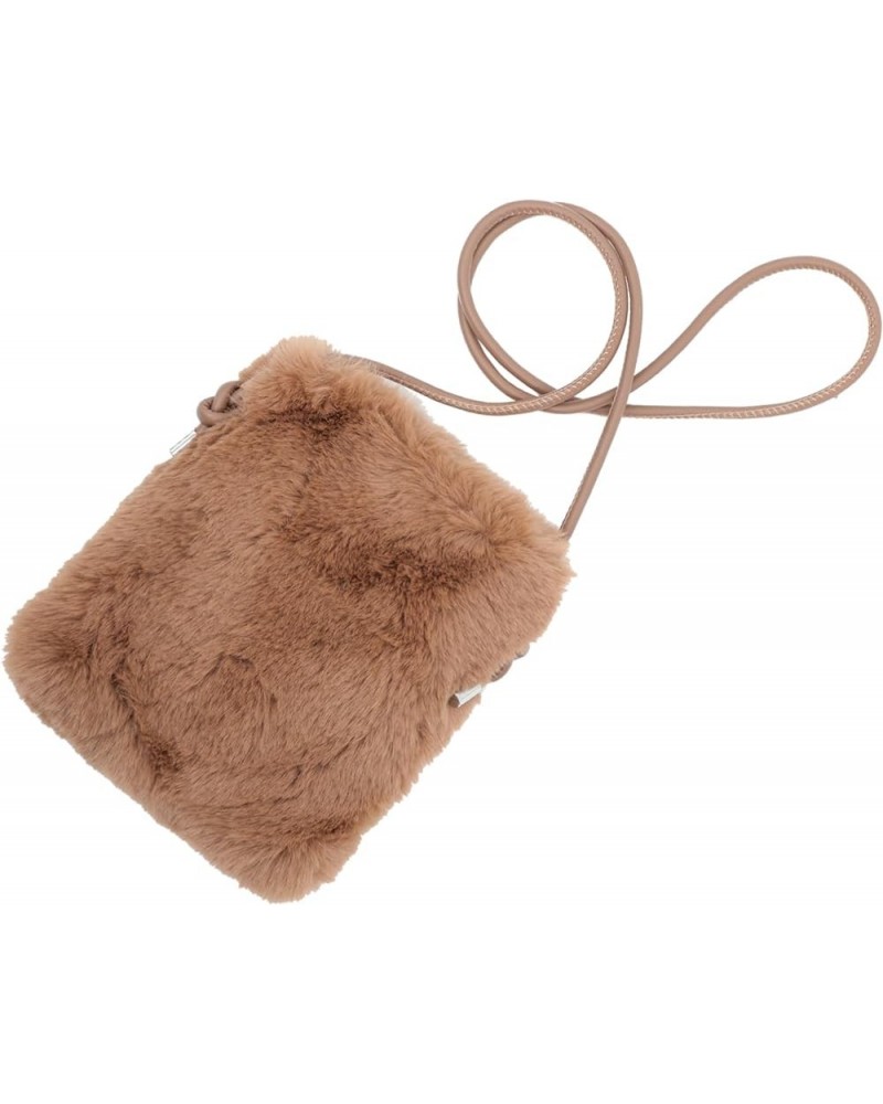 2 Pcs Plush Shoulder Bag Mini Crossbody Bags for Women Phone Pouch Shoulder Purses for Women Crossbody Brownx3pcs $14.51 Cros...