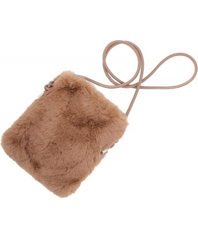 2 Pcs Plush Shoulder Bag Mini Crossbody Bags for Women Phone Pouch Shoulder Purses for Women Crossbody Brownx3pcs $14.51 Cros...