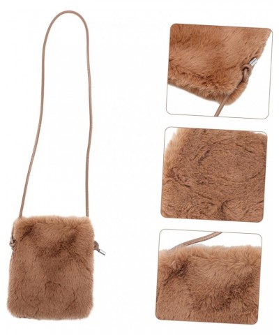 2 Pcs Plush Shoulder Bag Mini Crossbody Bags for Women Phone Pouch Shoulder Purses for Women Crossbody Brownx3pcs $14.51 Cros...