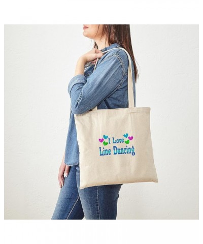 Line Dancing Tote Bag Natural Canvas Tote Bag, Cloth Shopping Bag I Love Line Dancing Tote Bag $8.15 Travel Gear