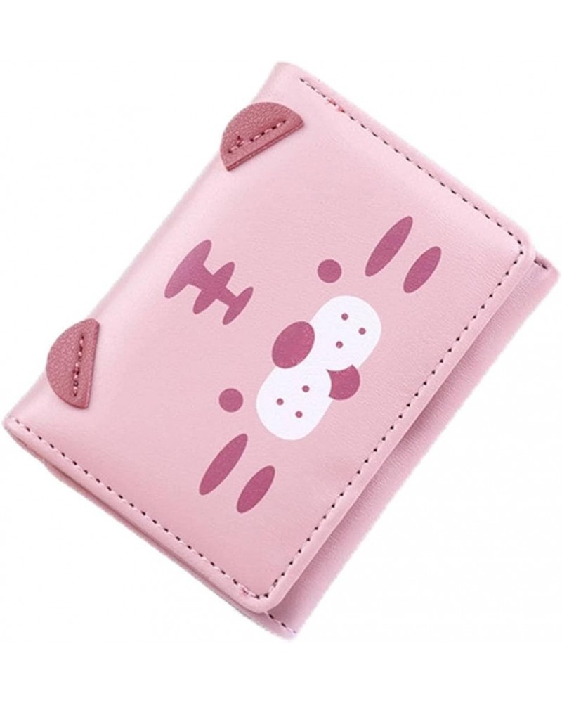 Women's Wallet Women's Card Holder Lady's Clutch Bag Small Wallet Cute Short Cartoon Coin Purse 2 Fenhongse $21.58 Wallets