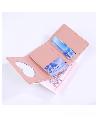 Women's Wallet Women's Card Holder Lady's Clutch Bag Small Wallet Cute Short Cartoon Coin Purse 2 Fenhongse $21.58 Wallets