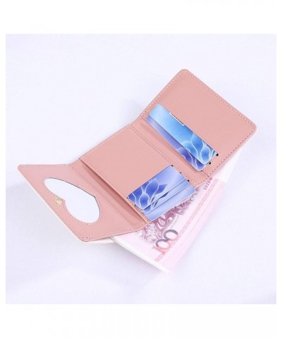 Women's Wallet Women's Card Holder Lady's Clutch Bag Small Wallet Cute Short Cartoon Coin Purse 2 Fenhongse $21.58 Wallets