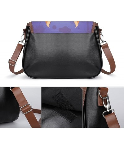 Printed Shoulder Crossbody Bag Leather Hobo Bags Medium Ladies Top Handles Satchels Trees Art Color7 $23.64 Hobo Bags