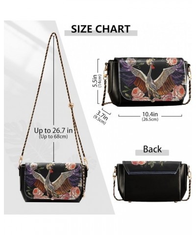 Crossbody Bags for Women Trendy Women's Black Shoulder Bag Small PU Leather Flap Cross Body Bag Handbags Pattern11 $18.44 Cro...