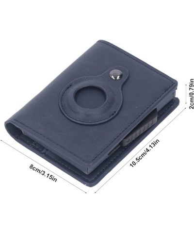 Leather Wallet for Men Women, Wallet Card Bag Aluminum Alloy PU Leather Multifunctional Anti Theft Card Holder for iOS Locato...