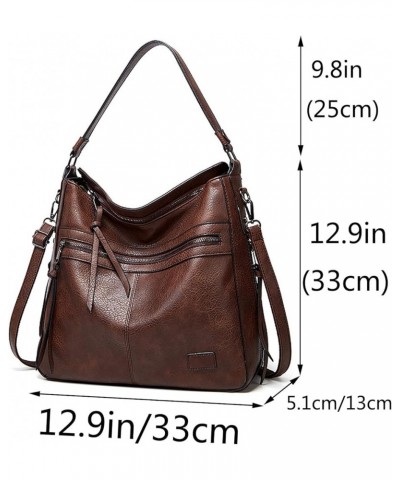 Women Tassel Satchel Hobo Tote Bag Purse Vegan Leather Crossbody Shoulder Bag Bucket Handbag Coffee $22.39 Totes