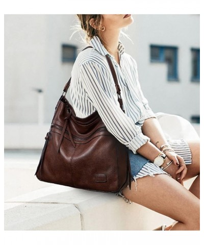 Women Tassel Satchel Hobo Tote Bag Purse Vegan Leather Crossbody Shoulder Bag Bucket Handbag Coffee $22.39 Totes