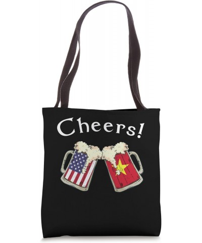 American Vietnamese Patriot US Flag Beer Drink Vietnam Grown Tote Bag $15.60 Totes