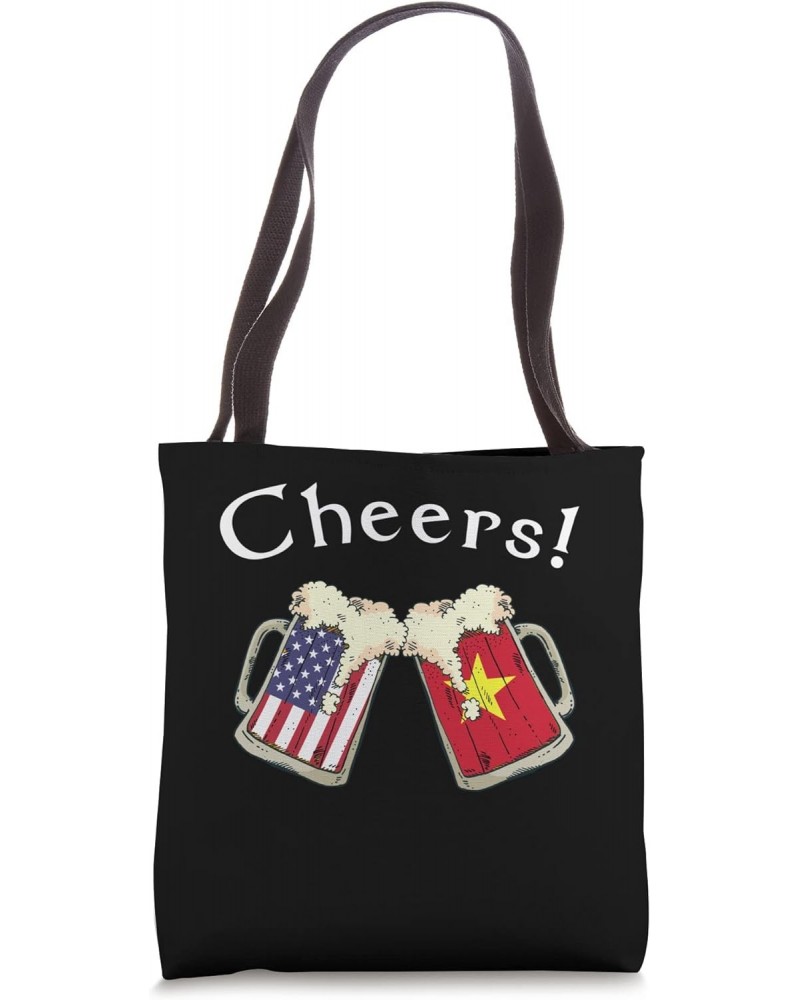 American Vietnamese Patriot US Flag Beer Drink Vietnam Grown Tote Bag $15.60 Totes