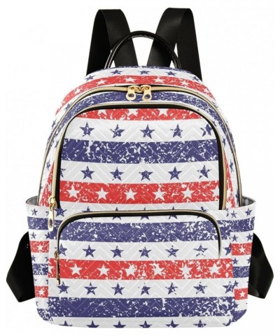 4th of July Women Backpack Grunge Stars Stripes Liberty Anti-Theft Travel Backpack Lightweight Handbag Roomy Weekend Bag Ever...