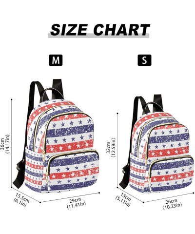 4th of July Women Backpack Grunge Stars Stripes Liberty Anti-Theft Travel Backpack Lightweight Handbag Roomy Weekend Bag Ever...