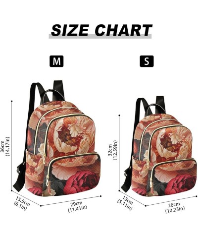 Peonies Flowers Women's Backpack Purse Fashion Travel Anti Theft Backpack Casual Daypack for Work College,M Medium $15.75 Bac...