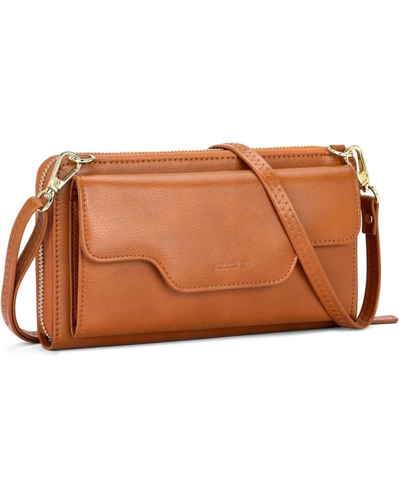 Women's Small Crossbody Shoulder Bags, Clutch Purses Wristlet Phone Wallet for Women with Credit Card Holder 0 - Brown $14.35...