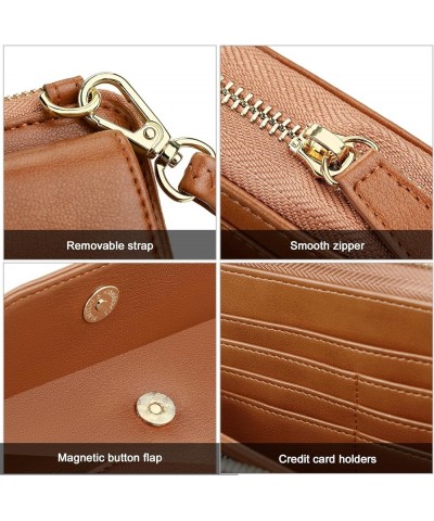 Women's Small Crossbody Shoulder Bags, Clutch Purses Wristlet Phone Wallet for Women with Credit Card Holder 0 - Brown $14.35...