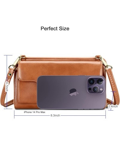 Women's Small Crossbody Shoulder Bags, Clutch Purses Wristlet Phone Wallet for Women with Credit Card Holder 0 - Brown $14.35...