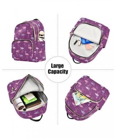 Travel Backpack Purse for Women Fashion Anti-theft Work Casual Flamingo Purple Daypack Shoulder Bag Medium Size Small $19.97 ...