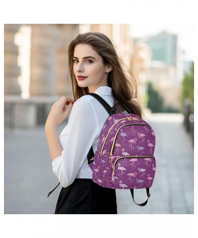 Travel Backpack Purse for Women Fashion Anti-theft Work Casual Flamingo Purple Daypack Shoulder Bag Medium Size Small $19.97 ...