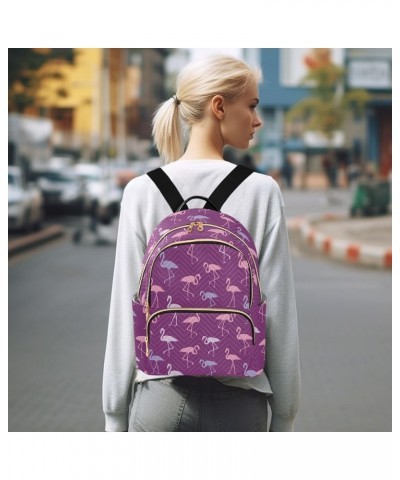 Travel Backpack Purse for Women Fashion Anti-theft Work Casual Flamingo Purple Daypack Shoulder Bag Medium Size Small $19.97 ...