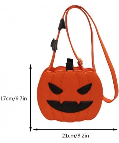 Women Pumpkin Purse Halloween Handbag, Pumpkin Crossbody Bag for Women,Novelty Halloween Homeware Devil Ghost PU Shoulder Han...