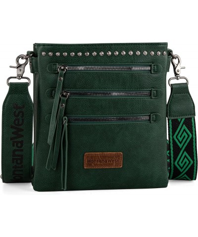 Crossbody Purses and Handbags for Women, Medium Size Double Compartments with Adjustable Guitar Strap A-a-dark Green $19.74 C...